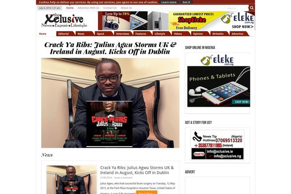 XClusive theme site design template sample