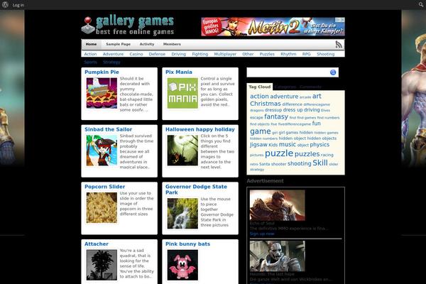 gallerygames theme websites examples