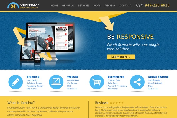 Bones theme site design template sample