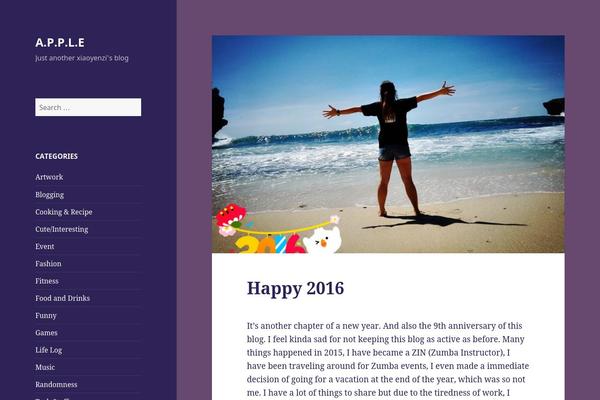 Twenty Fifteen theme site design template sample