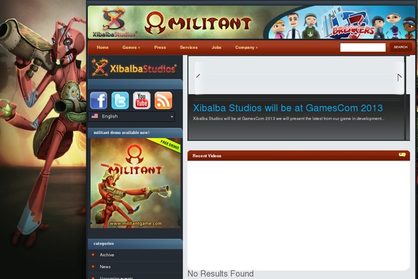 eGamer theme site design template sample