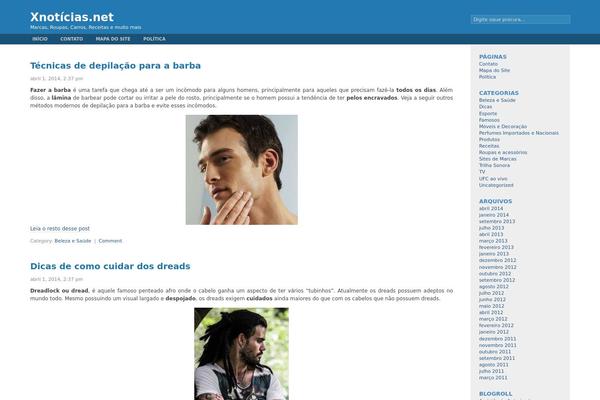 Fluid Blue theme site design template sample