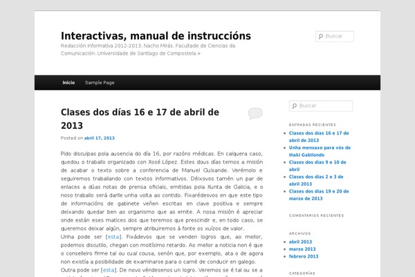Twenty Eleven theme site design template sample