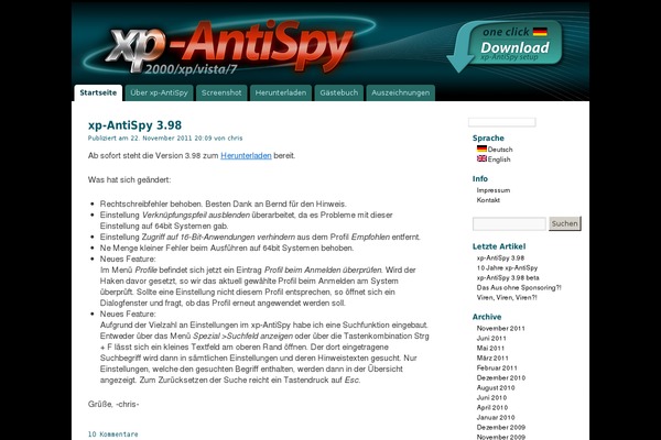 Site using DMSGuestbook plugin