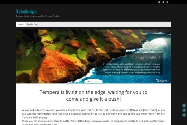 Tempera theme site design template sample