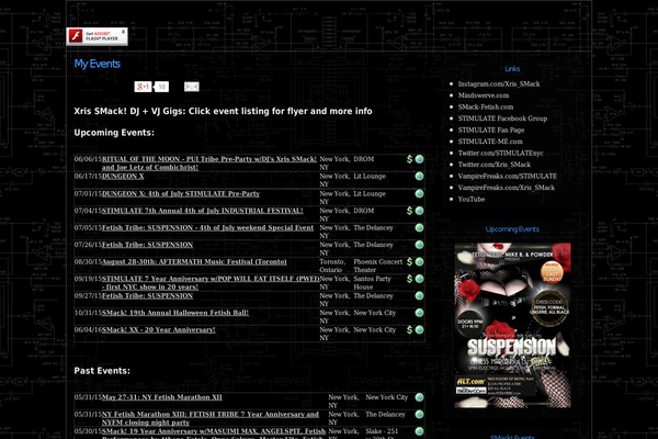 Site using Gigs Calendar plugin
