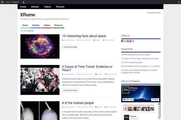 MesoColumn theme site design template sample