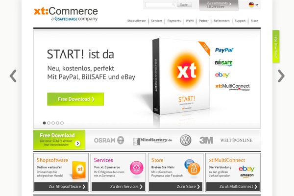xt-commerce.com site used Xtcommercecom