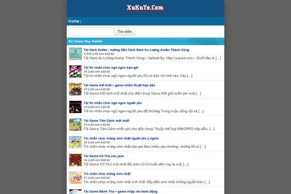 Vngameandroid theme site design template sample