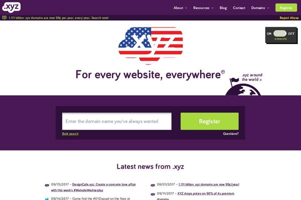 XYZ theme site design template sample