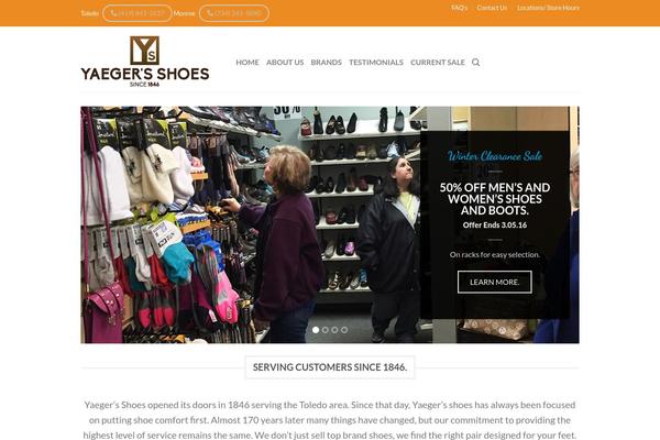 yaegershoes.com site used Creativo
