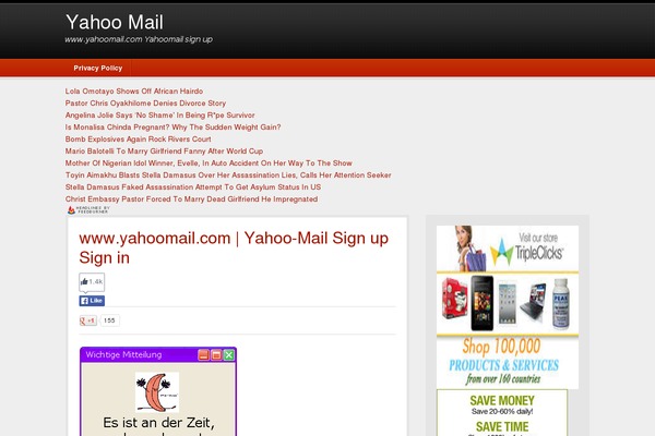 Site using Floating Social Bar plugin