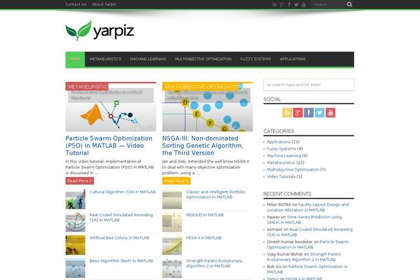 Jarida theme site design template sample