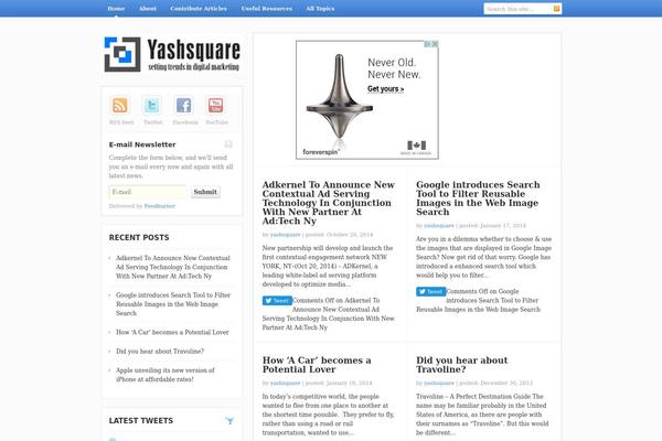 Smartblog theme site design template sample