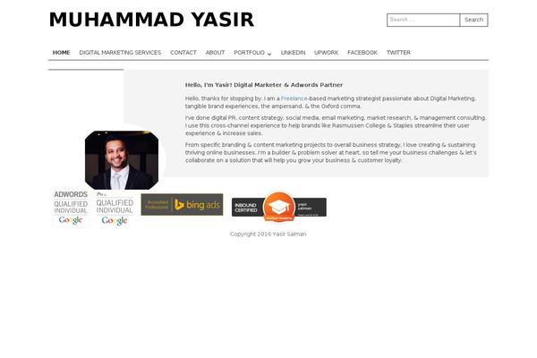 yasirsalman.com site used Yasir
