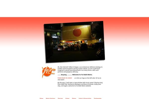 Bistro theme site design template sample