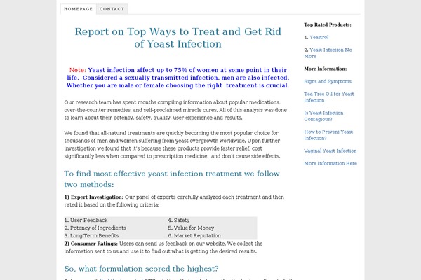 yeastinfectiontreatmentreviews.org site used Thesis 1.8.6