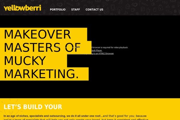 Site using FitText.js, a jQuery plugin for inflating web type plugin