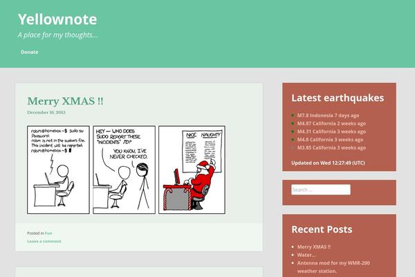 Site using Earthquakemonitor Widget plugin