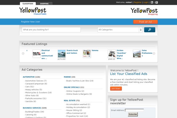 Shopperpress theme site design template sample