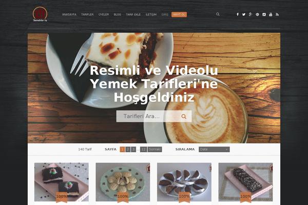 Recipes theme site design template sample