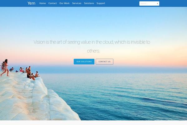Tesseract theme site design template sample