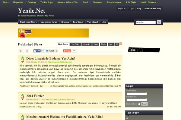 Site using SectretLabVcWidget plugin