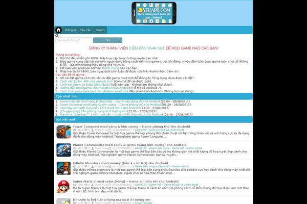 yeuapk.com site used Bione