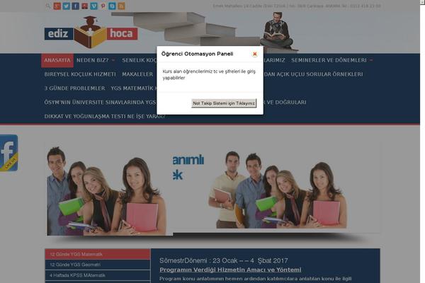 Site using Homepage-pop-up plugin