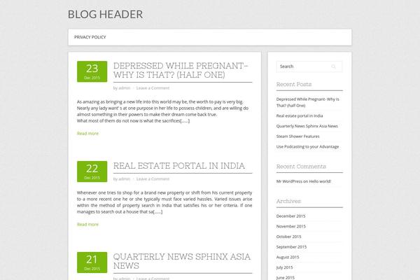 Contango theme site design template sample
