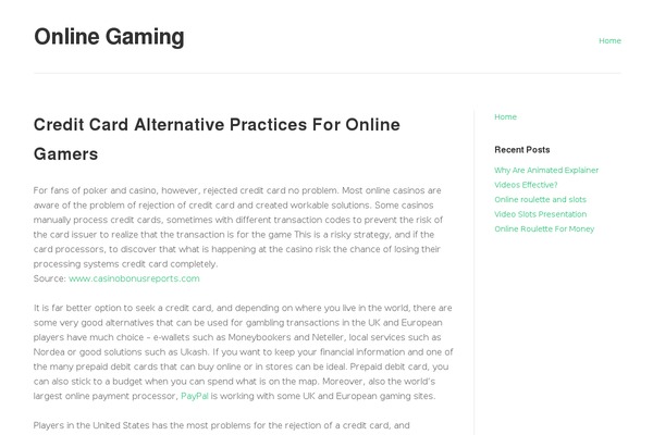 Puro theme site design template sample