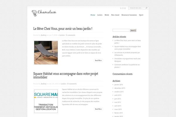 Chameleon theme site design template sample