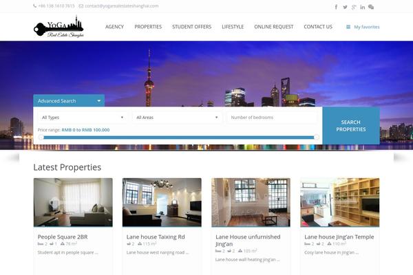 WP Residence theme site design template sample