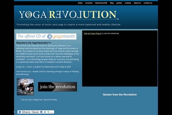 yogarevolution.org site used Yoga