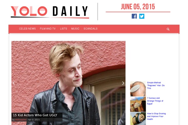 Magazin theme site design template sample