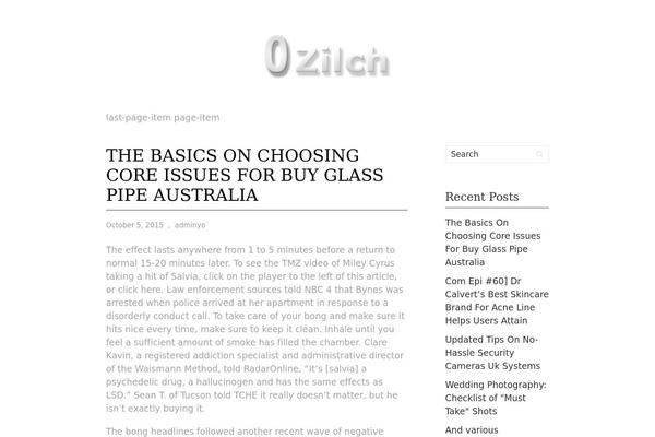 Zilch theme site design template sample