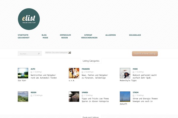 eList theme site design template sample