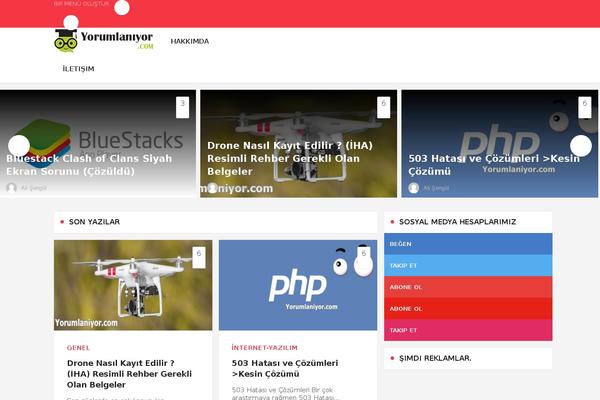 Hueman theme site design template sample