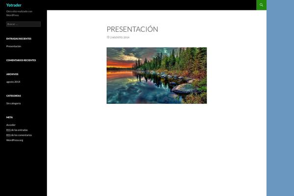 Twenty Fourteen theme site design template sample