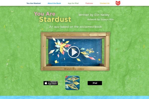 Stardust theme site design template sample