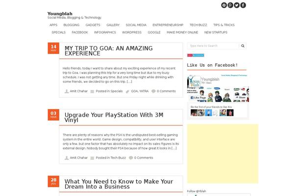 Fruitful theme site design template sample