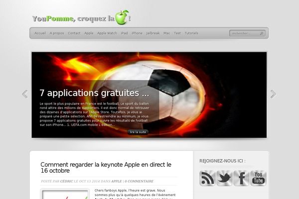 youpomme.com site used FlowNews