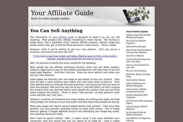 Affilotheme theme site design template sample