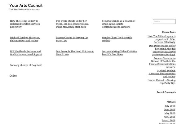 yourartscouncil.com site used Minimal Artist