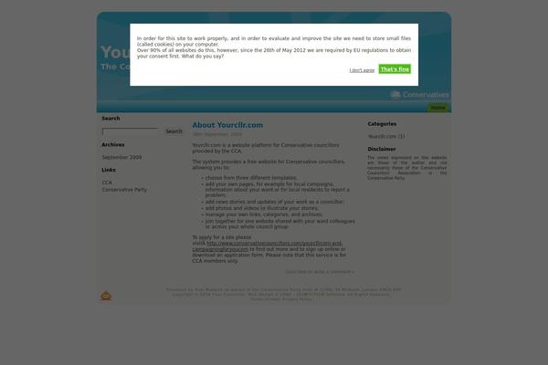 Site using Cookie-warning plugin