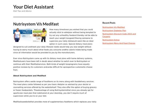 yourdietassistant.com site used Genesis
