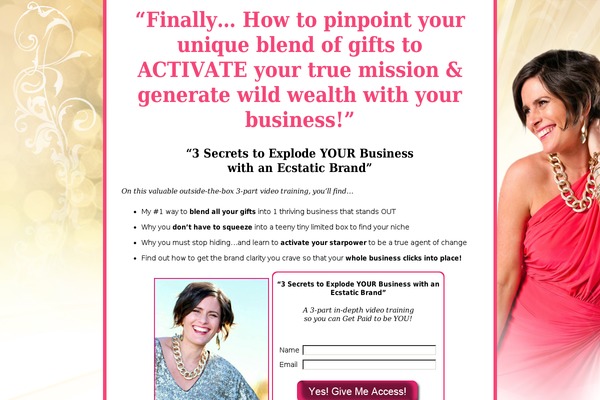 yourecstaticbrand.com site used Christina