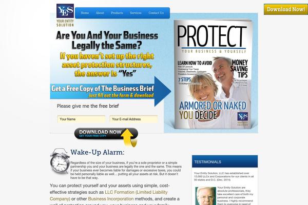 Yes theme site design template sample