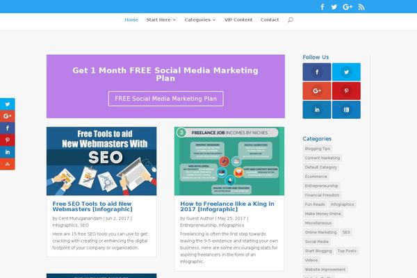 KadenceWP theme site design template sample