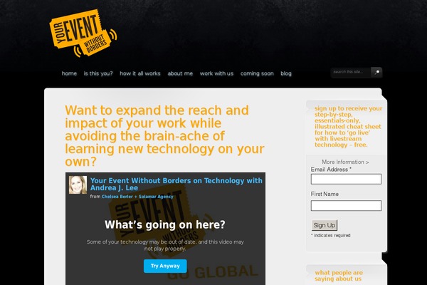 youreventwithoutborders.com site used 13Floor